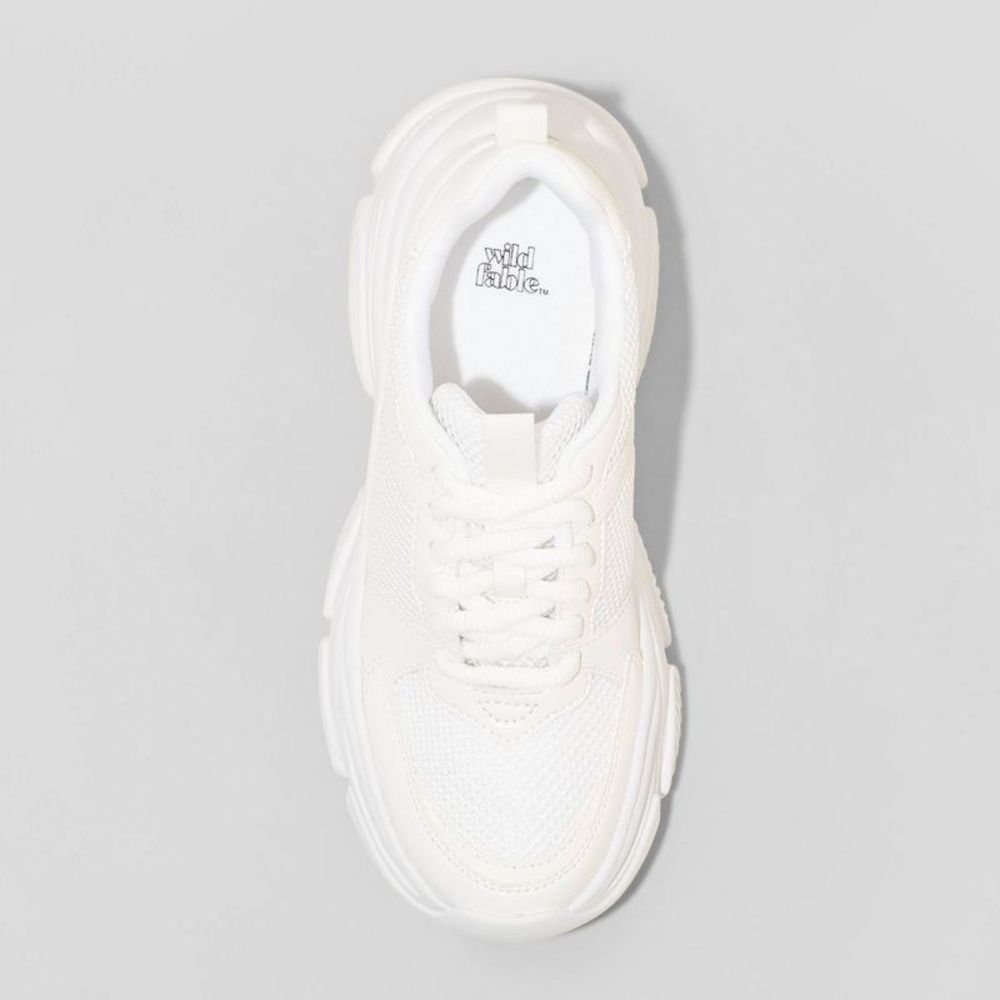 Wild Fable -  Women's Fashion Chunky Sneakers Casual  White - Picture 3 of 7